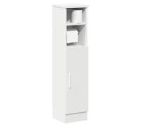 Bathroom Cabinet White Slim 20.5x22x90cm Engineered Wood with Toilet Roll Holder