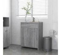 (grey sonoma) vidaXL Bathroom Cabinet Sink Cupboard Storage Vanity Unit Engineered Wood