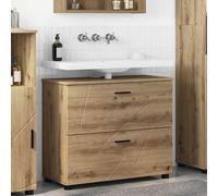 Bathroom Cabinet With Drawer 2 Doors Artisan Oak 76.5 x 35 x 64 cm Brown