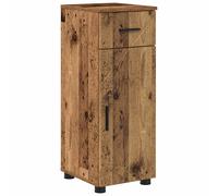 vidaXL Bathroom Cabinet with Drawer with Door Old Wood 30 x 35 x 80 cm