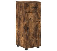 vidaXL Bathroom Cabinet with Drawer with Door Old Wood 30 x 35 x 80 cm