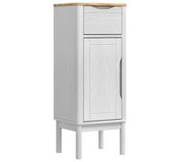 vidaXL Bathroom Cabinet with Drawer FLORO Wax Brown 35 x 30 x 90 cm