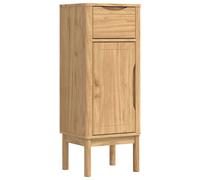 vidaXL Bathroom Cabinet with Drawer FLORO Wax Brown 35 x 30 x 90 cm