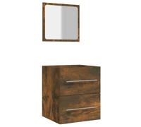 Bathroom Cabinet with Mirror Vanity Unit Sink Cabinet Engineered Wood vidaXL