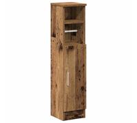 vidaXL Bathroom Cabinet with Roll Holder Old Wood 20.5x22x90 cm