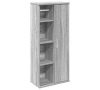 vidaXL Bathroom Cabinet with Roll Holder Grey Sonoma 39x22x90 cm