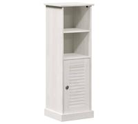 Bathroom cabinet Antique White 37x34x110cm Solid Mango & Pine 4 Shelf 1 Door New