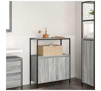 Bathroom Cabinet with Shelves Adjustable Feet 76 x 35 x 95 cm Grey Sonoma