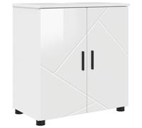 Bathroom Cabinet with Storage with Door Engineered wood & Metal Modern vidaXL