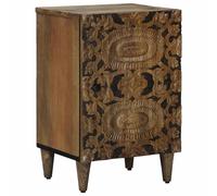 vidaXL Bathroom Cabinet White 38 x 33.5 x 58 cm Solid Mango Wood