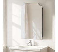 Bathroom Cabinets with Mirror, Bathroom Mirror Cabinet, 73 x43.5 x15CM Mirrored Cabinet for Bathroom, Wooden Single Door Storage Mirrored Wall Mounted Cabinets with HD Mirrors, Patent Pending