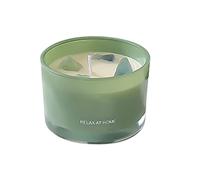 Bathroom Candles Cute Candle Christmas Aromatherapy Hand Scented Glass Candle Home Bedroom Ornaments Birthday Tealight Holders Natural Scent (Green, One Size)