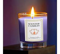 Bathroom Candles Mini Candles Candle Sicilian Scented Classic 22oz Large Jar Single Wick Candle Burns Over 110 Hours 3 Wick Candle Stand Flat Glass Candle Holder (Purple, One Size)