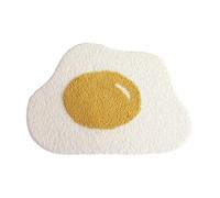 Bathroom Carpet Mat with Adorable Poached Eggs Design for Cozy Home (Yellow, 60cm)