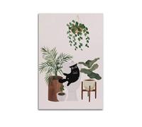 Bathroom Cat Colorful Print (2) Cover Poster Art Canvas Gift for Friends Or for Your Own Use Bedroom Living Room Decoration AestheticUnframe-style 20x30inch(50x75cm)