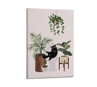 Bathroom Cat Colorful Print (2) Cover Poster Art Canvas Gift for Friends Or for Your Own Use Bedroom Living Room Decoration AestheticFrame-style 08x12inch(20x30cm)