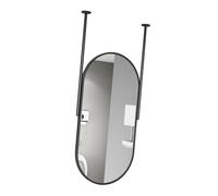 Bathroom Ceiling Mirror,Vanity Makeup Or Shaving,Ultra-narrow Frame Design Square,Suitable for Home Hotel(Black,50x80cm)
