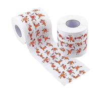Bathroom Christmas Tissue Paper, Christmas Decoration, Funny Toilet Paper, Tissue Paper Roll with Santa Pattern - Christmas Theme Paper Napkin for Dining Table, Home, Toilet, Bath Room