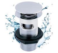 Bathroom Chrome Basin Waste | Slotted Waste | Pop Up Sink Plug | Click Clack Waste