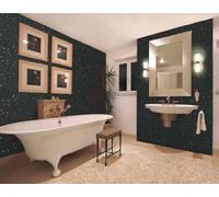 Bathroom Cladding 5mm Black Diamond Stone Wall Panels & Ceiling Panels AKA Black Sparkle. Tongue and Grooved Ideal for your bath/shower walls going over tiles and on your ceiling 100% waterproof