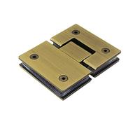 Bathroom Clamp Clip,Glass Door Hinge,304 Stainless Steel, Shower Doors Hing, Pull Sliding(180 Degrees)