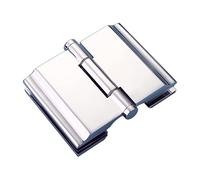 Bathroom Clamp Clip,Glass Door Hinge, Double-Sided 180 Degree Outward Opening, Fixing