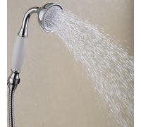 Bathroom Classical Shower Head, Traditional Telephone Style Handheld Shower, Retro Ceramic Handle Hand Showe Rain Sprayer Showers With 1.5m Hose (chro
