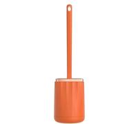 Bathroom cleaning brush,toilet brush,Toilet Standing Toilet Brush Holder Set Toilet Bowl Cleaner Brush Deep Cleaning Bathroom Accessories Easy to Hide Long Handle Cleaning(Orange)
