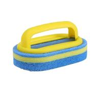 Bathroom Cleaning Brush With Handle, Bathtub Sponge Cleaning, Kitchen Cleaning, Pot Cleaning, And Dirt Removal Brush-Large Yellow