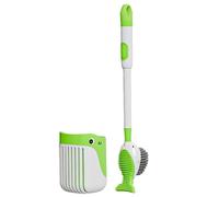 Bathroom Cleaning Reflection - Refillable Toilet Scrubber, Liquid Soap Brush Tool | Long Handle Bathroom Use A Dispenser Brush With Holder,