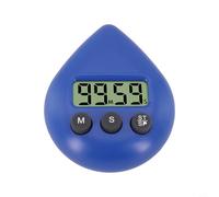 Bathroom Clock Alarm,Digital Shower Timer Waterproof, Water Drop Shape, Energy Saver Digital Timer Kitchen Timer With Alarm And Suction Feature(Blue)