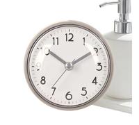 Bathroom Clock Waterproof and Battery Operated Alarm Clock with Suction Cup, 7.5 cm Suction Cup Small for the Bathroom | For Home Office Bedroom Living Room Kitchen Fridge Mirror Dus