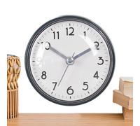 Bathroom Clock Waterproof | Waterproof Battery Powered Modern Alarm Clock,7.6cm On Batteries Small Bathroom Clock,for Home Office Bedroom Living Room Kitchen as well as Mirror and Refrigerator