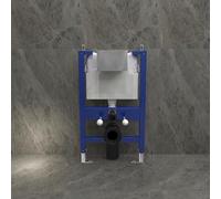 Bathroom Concealed 820mm Low Height,120mm Depth Wall Hung Toilet Cistern Frame with Round Sliver Flush Plate