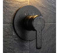 Bathroom Concealed Shower Tap Single Handle Faucet Matte Black Galvanised Brass