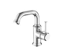 Bathroom Copper Hot and Cold Washbasin Rotating Faucet, Electroplated Low