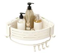 Bathroom Corner Shelf Organizer - Suction Tower Bar Design, Multi-Tier Storage Rack, Rust Resistant Metal With Easy Installation | Organizer