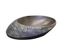 Bathroom Countertop Vanity Sink Countertop Sink Ceramic Vessel Stone Texture Bathroom, Unique Shape Art Basin Wash for Lavatory Vanity Bathroom Vanity Vessel Sink