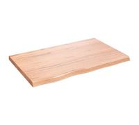 Bathroom Countertop Vanity Top Worktop Light Brown Treated Solid Wood vidaXL