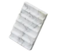 Bathroom Countertops Soap Holder Marble Auto Draining Tray Space Saving Soaps Holder Upgrades for Sink & Vanity Storage Modern Bathroom Soap Shelf