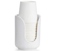 Bathroom Cup Dispenser, 3oz-4oz Ceramic Paper Cup Holder, Small Countertop Mouthwash Dixie Cups Accessories, for Vanity Countertops, Bathroom, Kitchen, and Dining Room