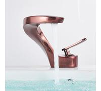 Bathroom Deck-Mounted Basin Faucet, Snake Shape Creative Sink Mixer Taps, Cold and Hot Water Mix Tap(Chrome B) LWX