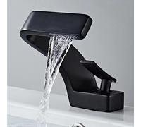 Bathroom Deck-Mounted Basin Faucet, Snake Shape Creative Sink Mixer Taps, Cold and Hot Water Mix Tap(Chrome B) LWX