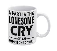 Bathroom Decor Mug,Lonesome Cry Mug Funny Coffee Mug,Man Cave Prints,The Best Gift for Colleagues, Parents, and Grandparents, 110z Men and Women