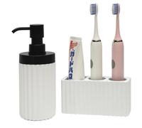 Bathroom Décor Set 2-Piece - White 280 ml
