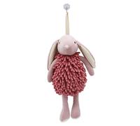 Bathroom Decorations Cartoon Little Rabbit Hand Towel Doll Functional Animal Rabbit Hand Towel Racks for Bathroom Door (Red, 35cm)