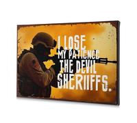 Bathroom Decorations I Lose My Patience, The Devil Sheriffs. Canvas Decorative Picture Easter Decor Bedroom Decor(30x40cm)