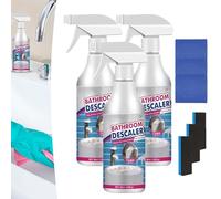 Bathroom Descaler Foam Cleaner Spray, 2.02 Oz Stubborn Stains Cleaner, 2025 Upgrade Bathroom Cleaner Spray for Bathtub,Toilet,Glass,Faucet, Fresh Scent (1, 3Pcs)
