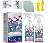 Bathroom Descaler Foam Cleaner Spray, 2025 Upgraded Stubborn Stains Cleaner, Multipurpose Powerful Foaming Bathroom Glass Cleaner, for Bathrooms Bathtub Toilet Shower Sink Glass (2)