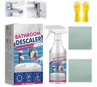 Bathroom Descaler Foam Cleaner Spray, 2025 Upgraded Stubborn Stains Cleaner, Multipurpose Powerful Foaming Bathroom Glass Cleaner, for Bathrooms Bathtub Toilet Shower Sink Glass (1)